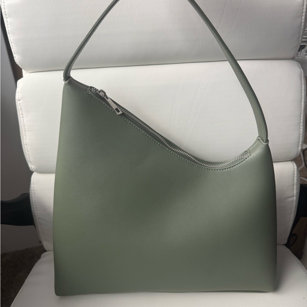 Minimalist Olive Green Shoulder Bag